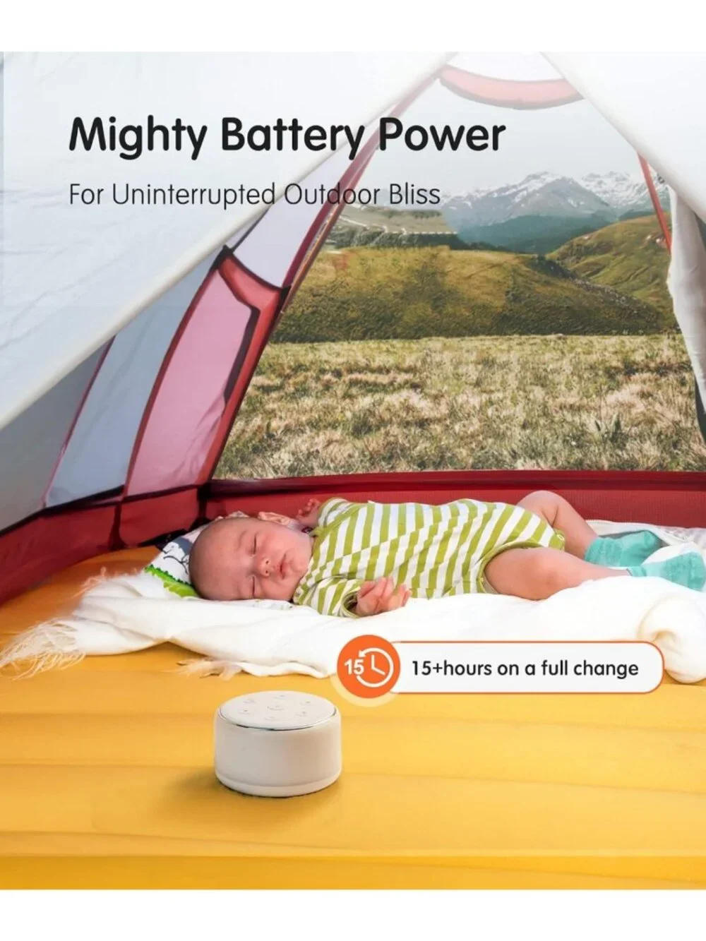 Portable White Noise Machine with Night Light - 34 Soothing Sounds for Sleep